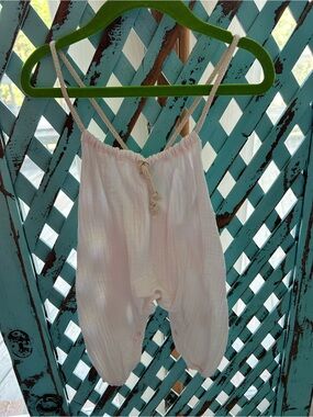Baby Girls' Light Pink Muslin Romper Bottoms